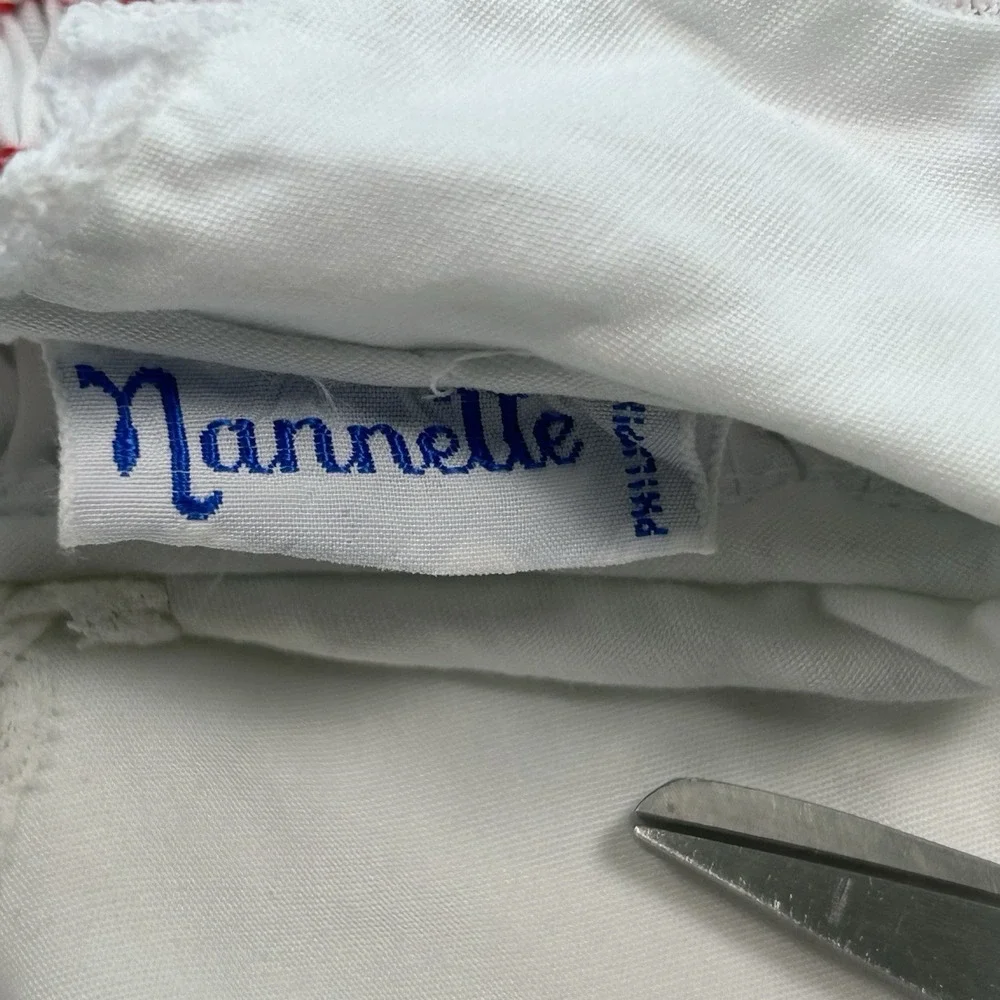 Vintage Nannette Baby Dress Smocked Embroidered Puff Sleeve USA 3-6 Mo